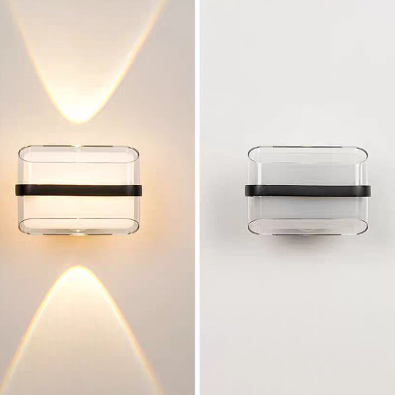 Aluminum Acrylic Ball Rectangular Outdoor Light