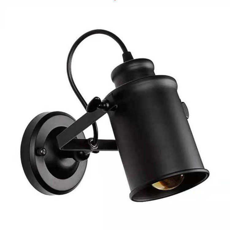 Iron Rotatable Cylinder Hallway Wall Lamp