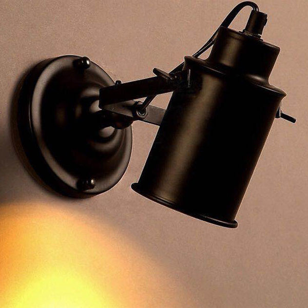Iron Rotatable Cylinder Hallway Wall Lamp