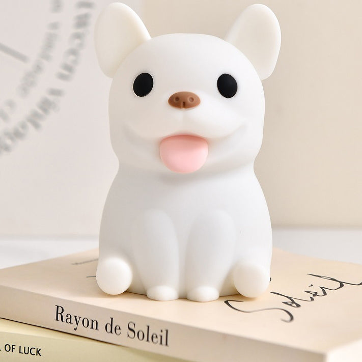 Kids Rechargeable Bulldog Silica Table Lamp