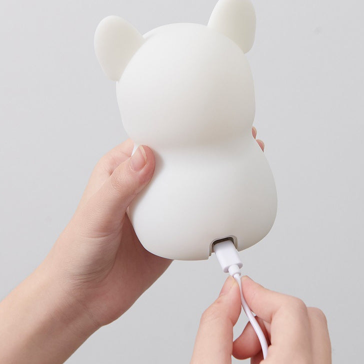 Kids Rechargeable Bulldog Silica Table Lamp