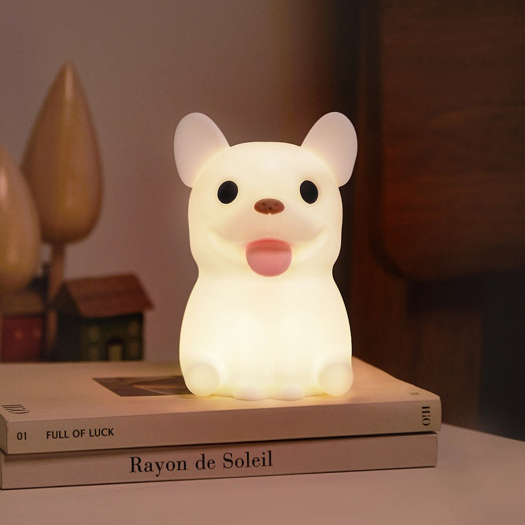 Kids Rechargeable Bulldog Silica Table Lamp