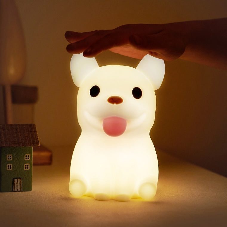 Kids Rechargeable Bulldog Silica Table Lamp