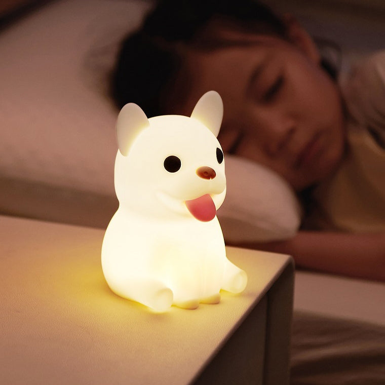 Kids Rechargeable Bulldog Silica Table Lamp