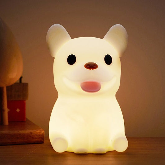 Kids Rechargeable Bulldog Silica Table Lamp
