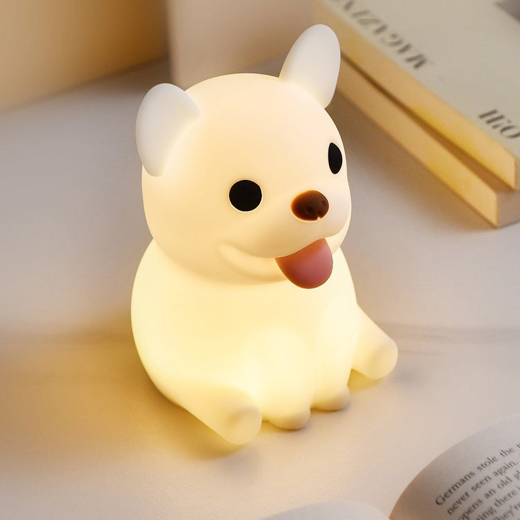 Kids Rechargeable Bulldog Silica Table Lamp