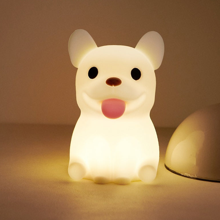 Kids Rechargeable Bulldog Silica Table Lamp