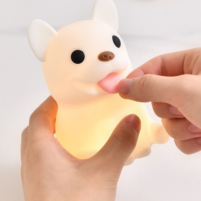 Kids Rechargeable Bulldog Silica Table Lamp