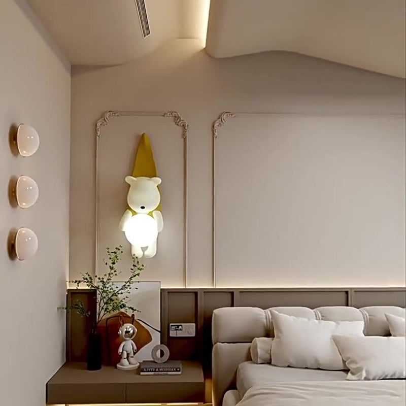 Kids Bear Resin PMMA Wall Lamp
