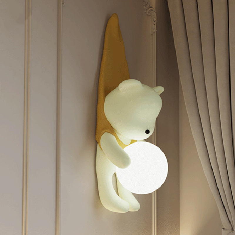 Kids Bear Resin PMMA Wall Lamp