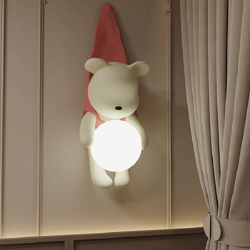 Kids Bear Resin PMMA Wall Lamp