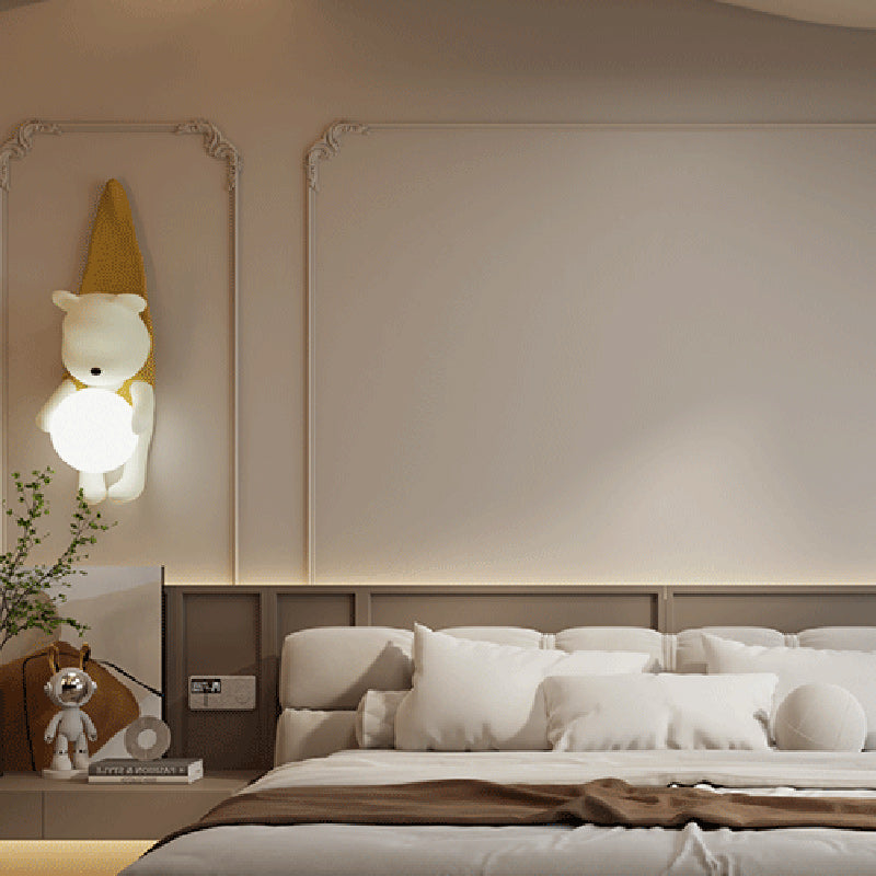 Kids Bear Resin PMMA Wall Lamp