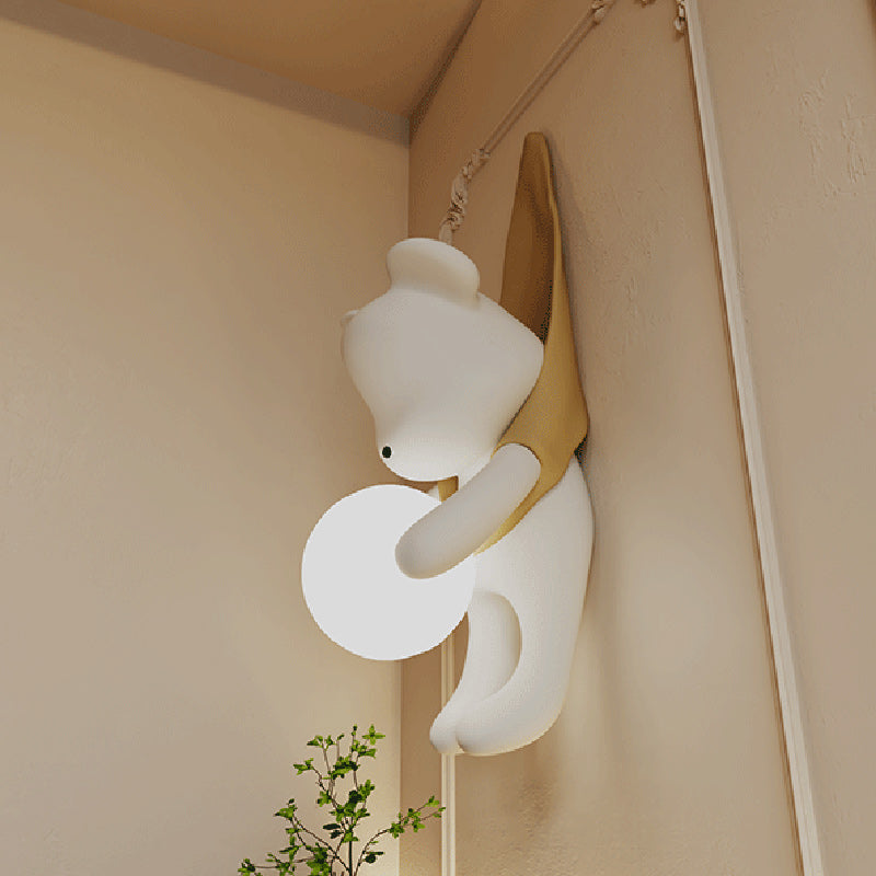 Kids Bear Resin PMMA Wall Lamp