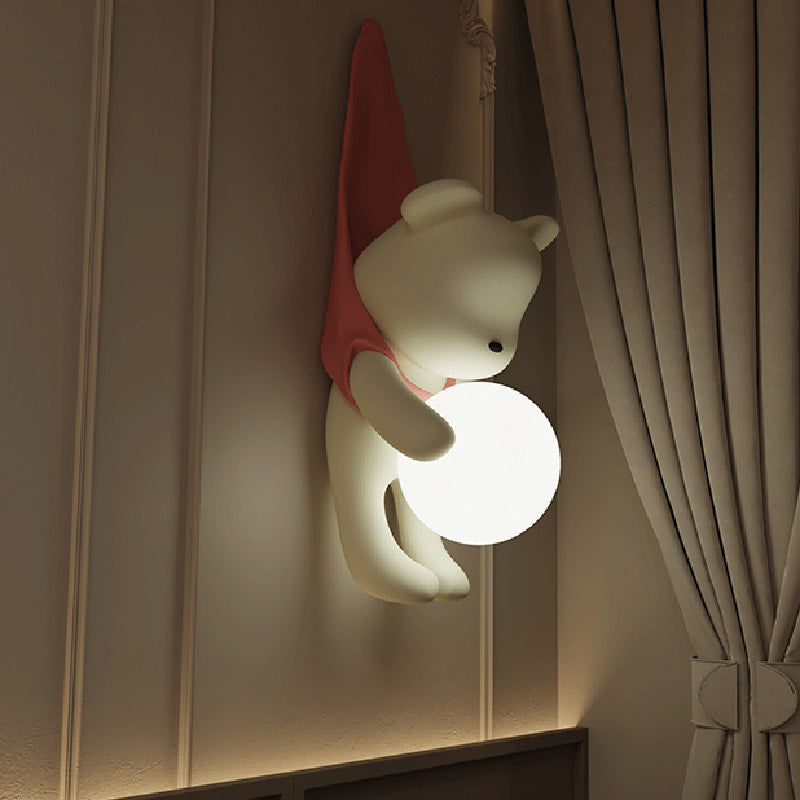 Kids Bear Resin PMMA Wall Lamp