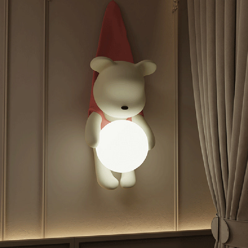 Kids Bear Resin PMMA Wall Lamp