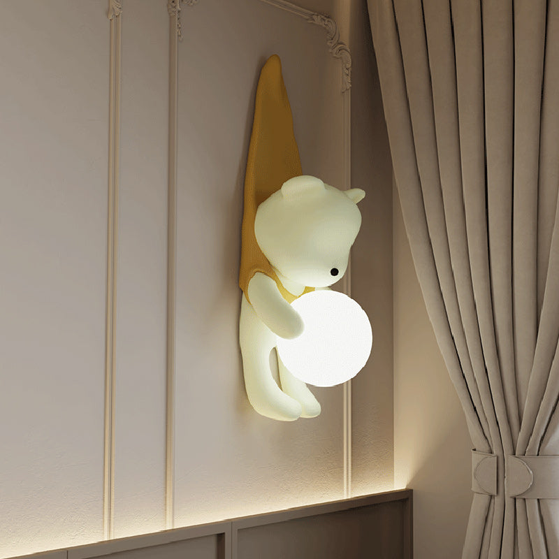 Kids Bear Resin PMMA Wall Lamp