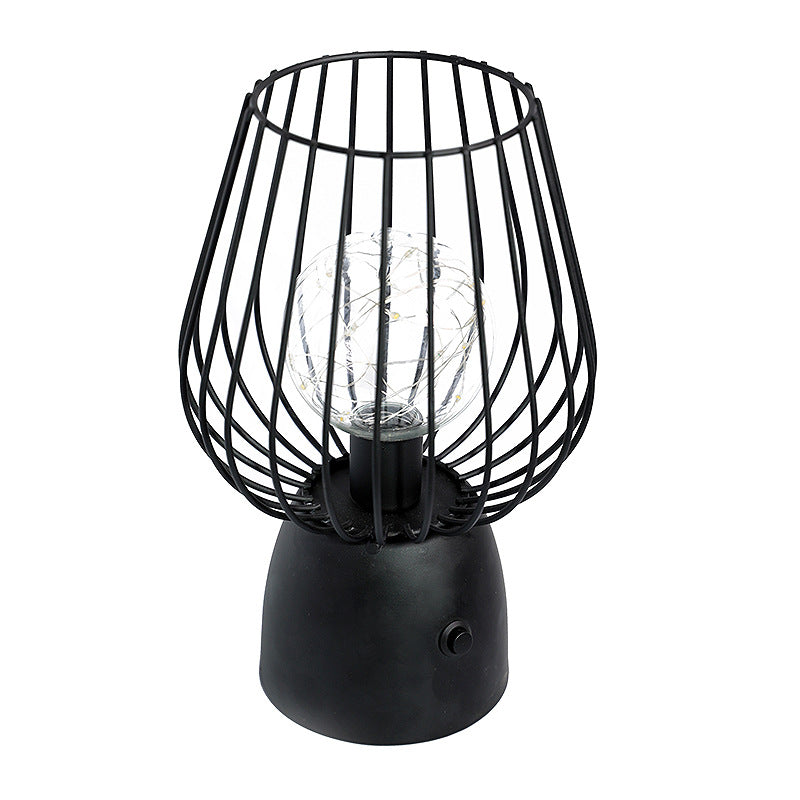 Iron Copper Wire Cylinder Table Lamp
