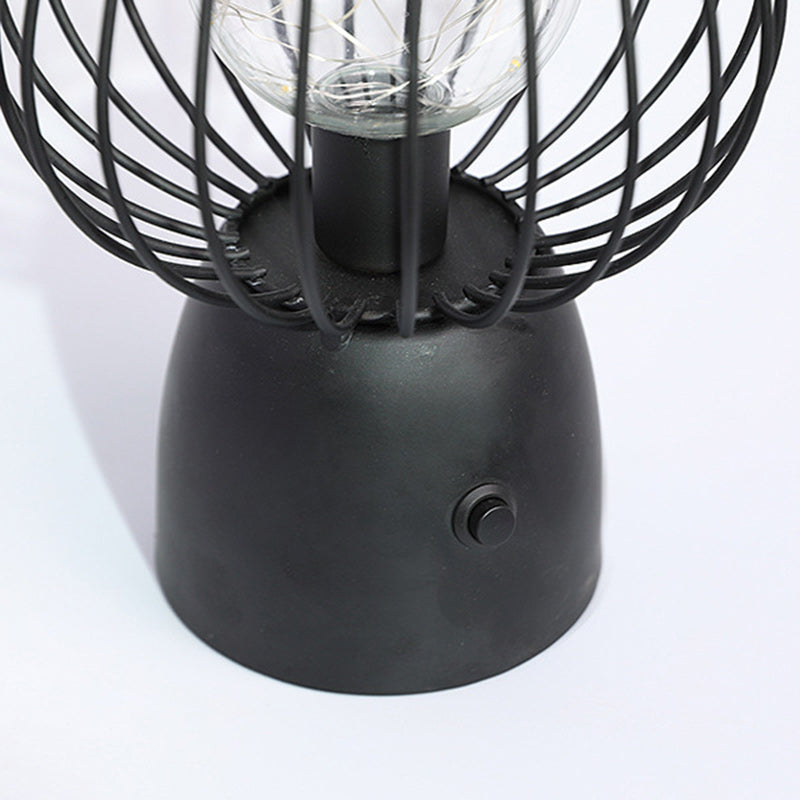 Iron Copper Wire Cylinder Table Lamp