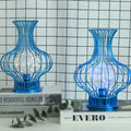 Iron Battery Hollowed Vase Table Lamp