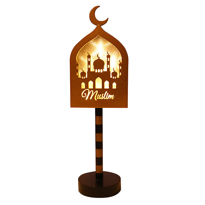 Road Sign Moon Star Round Table Lamp