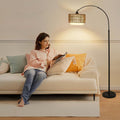 Traditional Rustic Weaving Rattan Floor Lamp