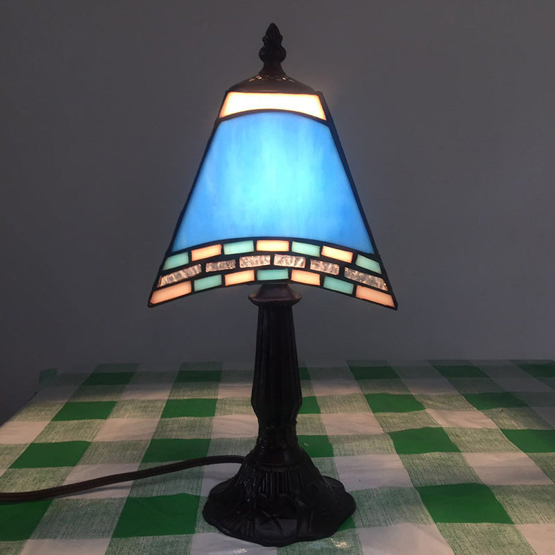 Coastal Glass Resin Trapezoidal Table Lamp