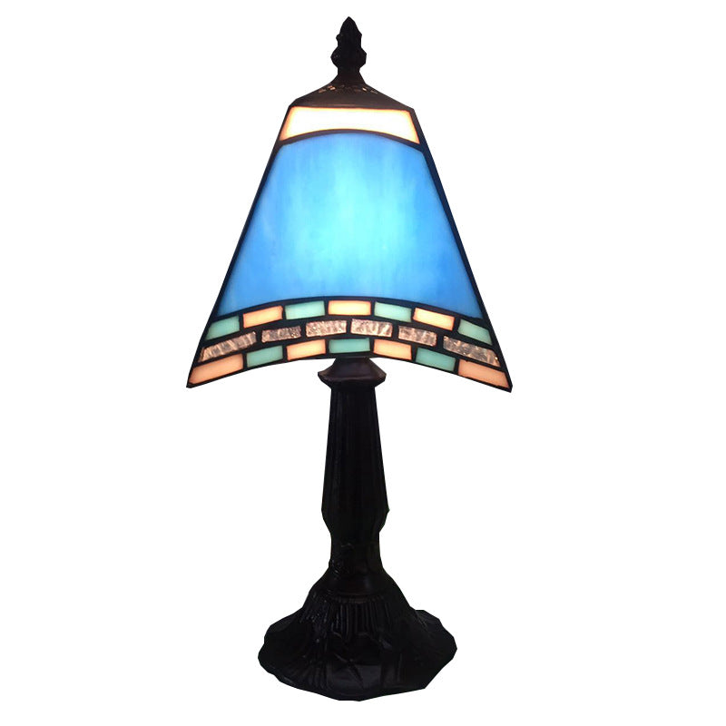 Coastal Glass Resin Trapezoidal Table Lamp