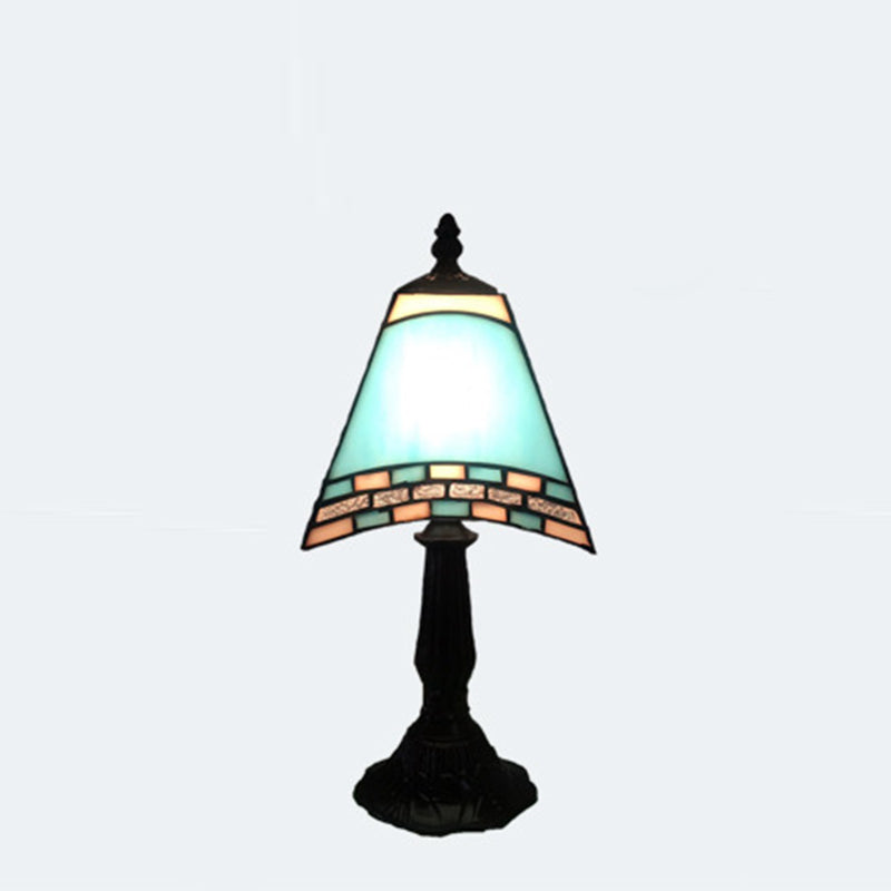 Coastal Glass Resin Trapezoidal Table Lamp
