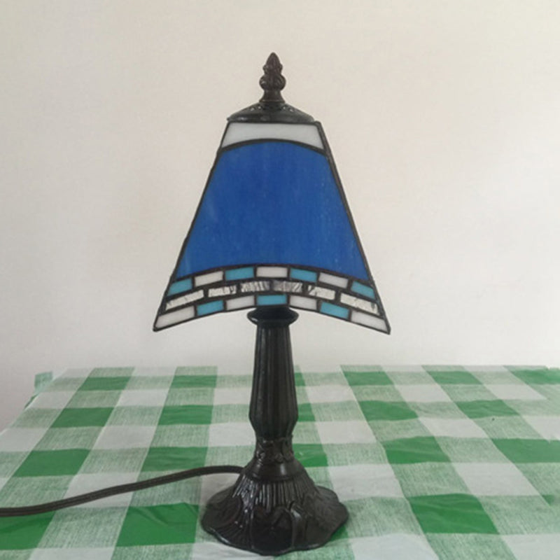 Coastal Glass Resin Trapezoidal Table Lamp
