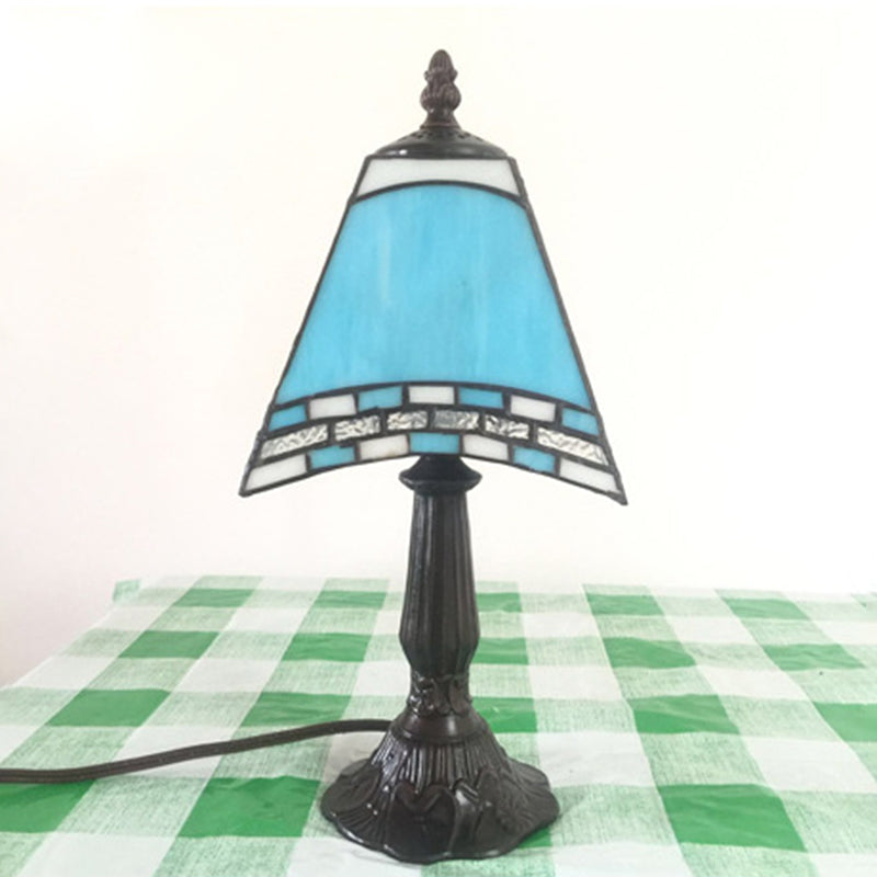 Coastal Glass Resin Trapezoidal Table Lamp