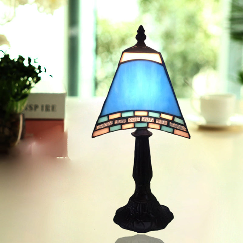 Coastal Glass Resin Trapezoidal Table Lamp