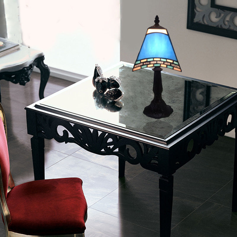 Coastal Glass Resin Trapezoidal Table Lamp
