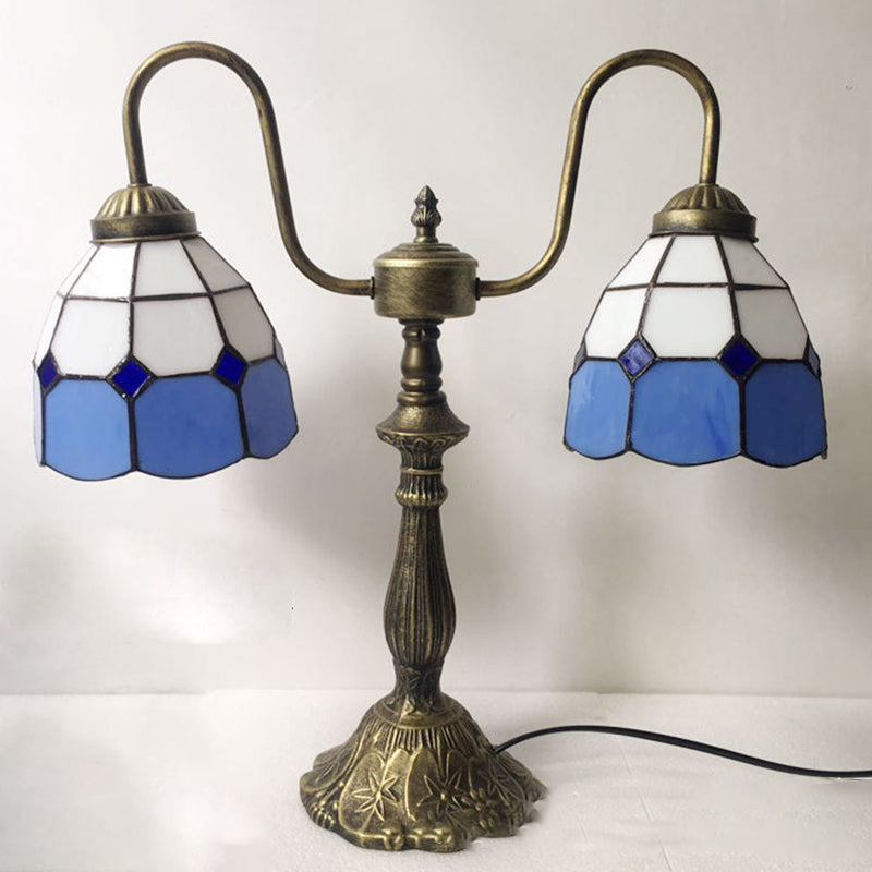 Glass Iron Resin Swan Table Lamp