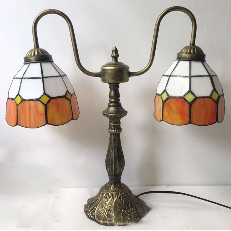 Glass Iron Resin Swan Table Lamp