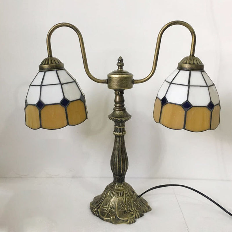 Glass Iron Resin Swan Table Lamp