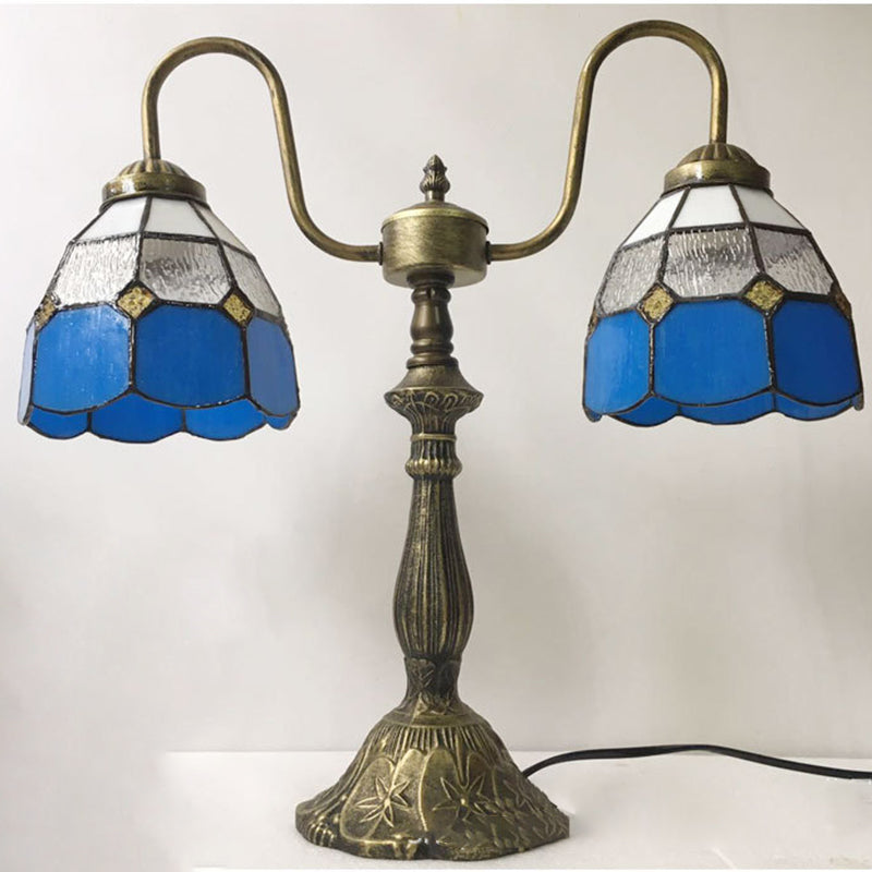 Glass Iron Resin Swan Table Lamp