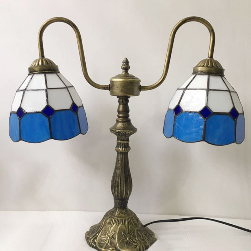 Glass Iron Resin Swan Table Lamp