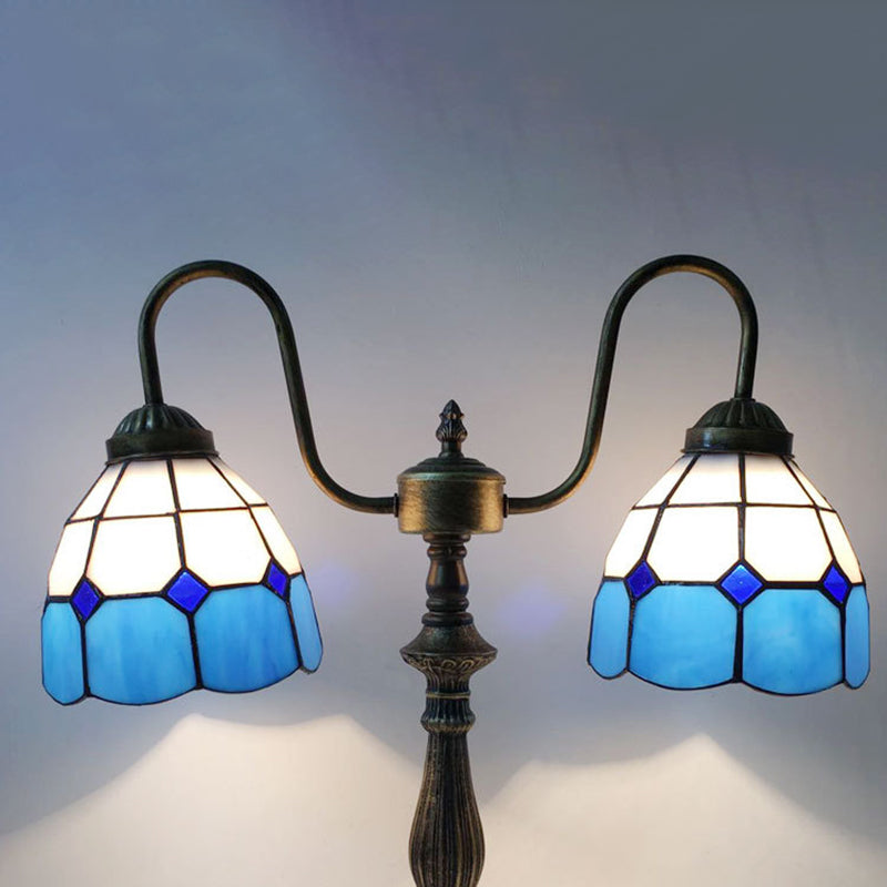 Glass Iron Resin Swan Table Lamp