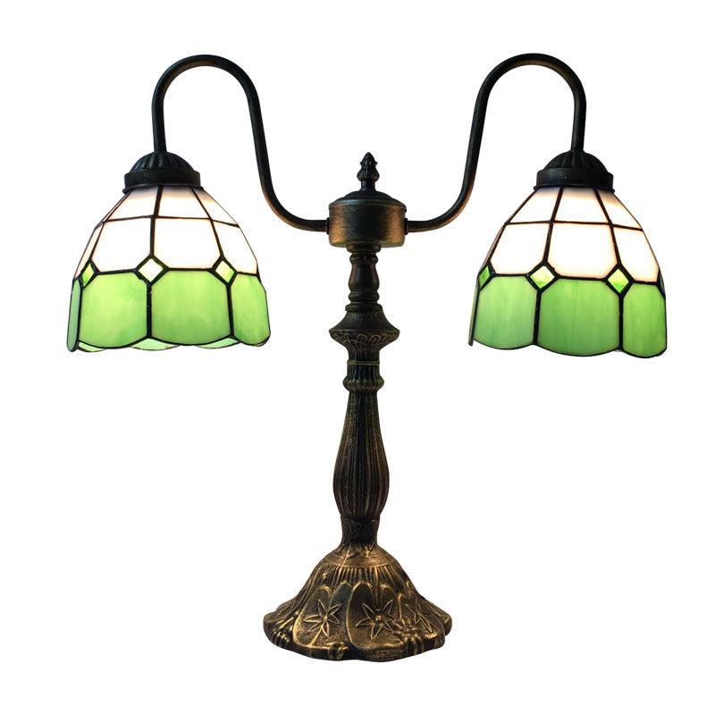 Glass Iron Resin Swan Table Lamp