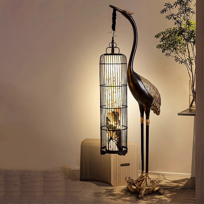 Metal Resin Fabric PVC Floor Lamp