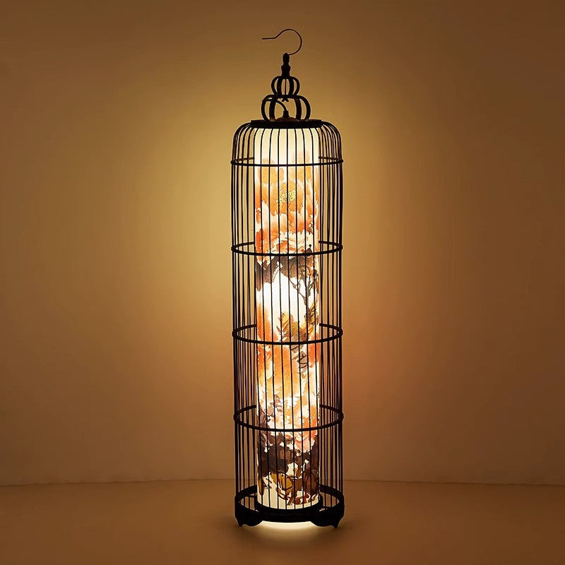 Metal Resin Fabric PVC Floor Lamp