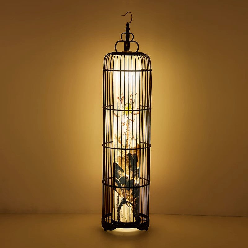Metal Resin Fabric PVC Floor Lamp