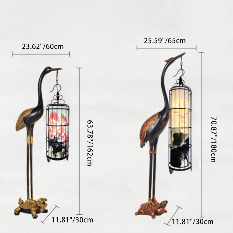 Metal Resin Fabric PVC Floor Lamp