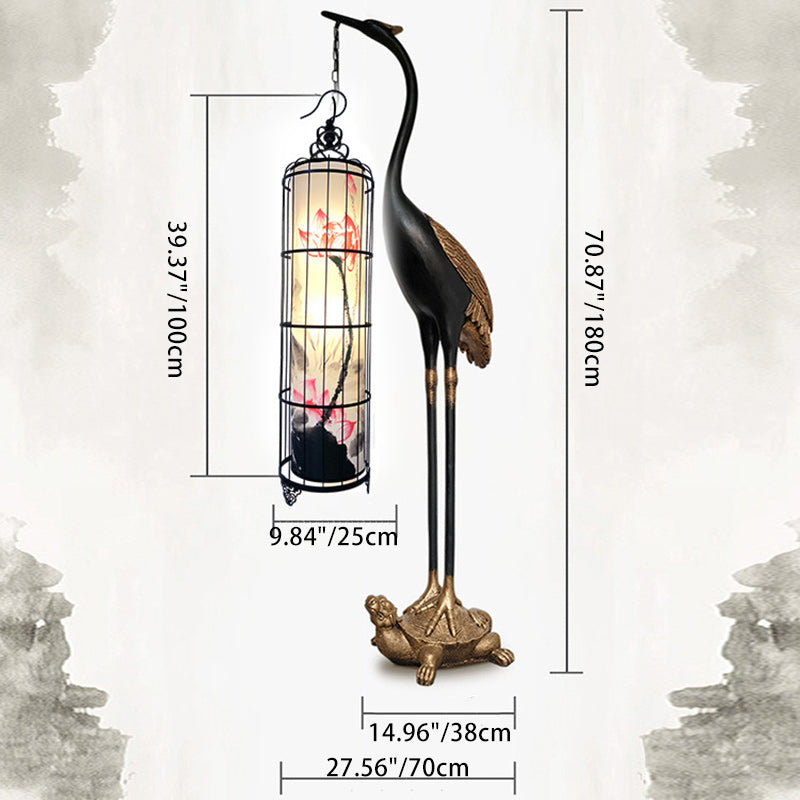 Metal Resin Fabric PVC Floor Lamp