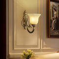 Brass Glass Horn Shape Wall Lamp