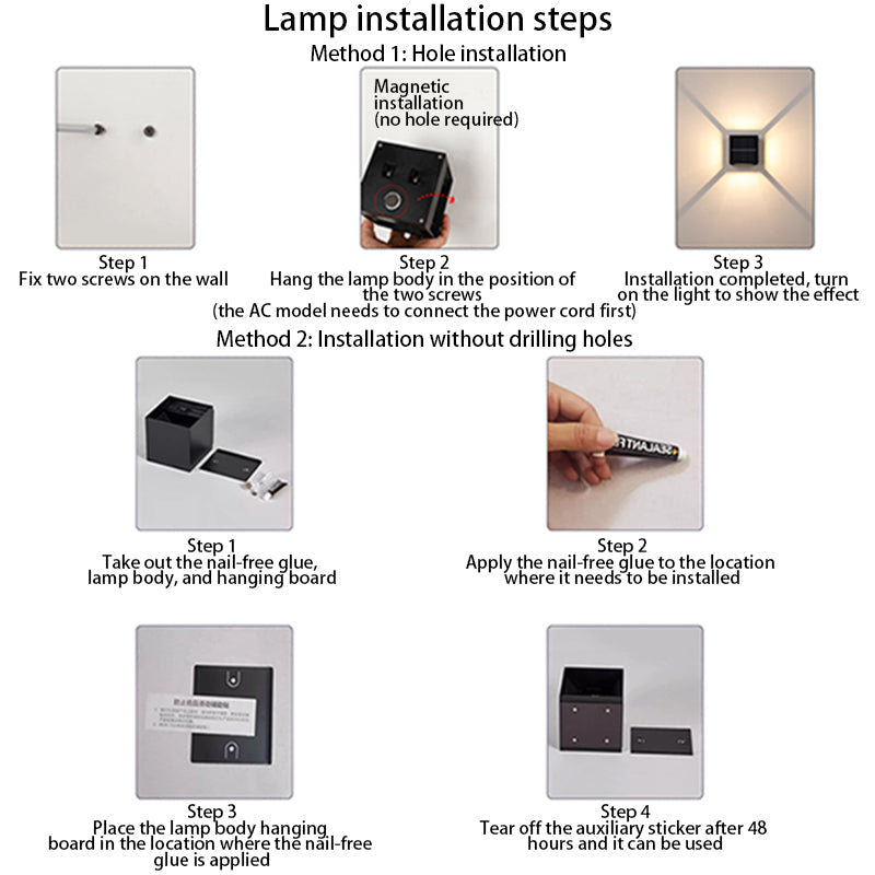 Aluminum ABS Cube Patio Outdoor Light