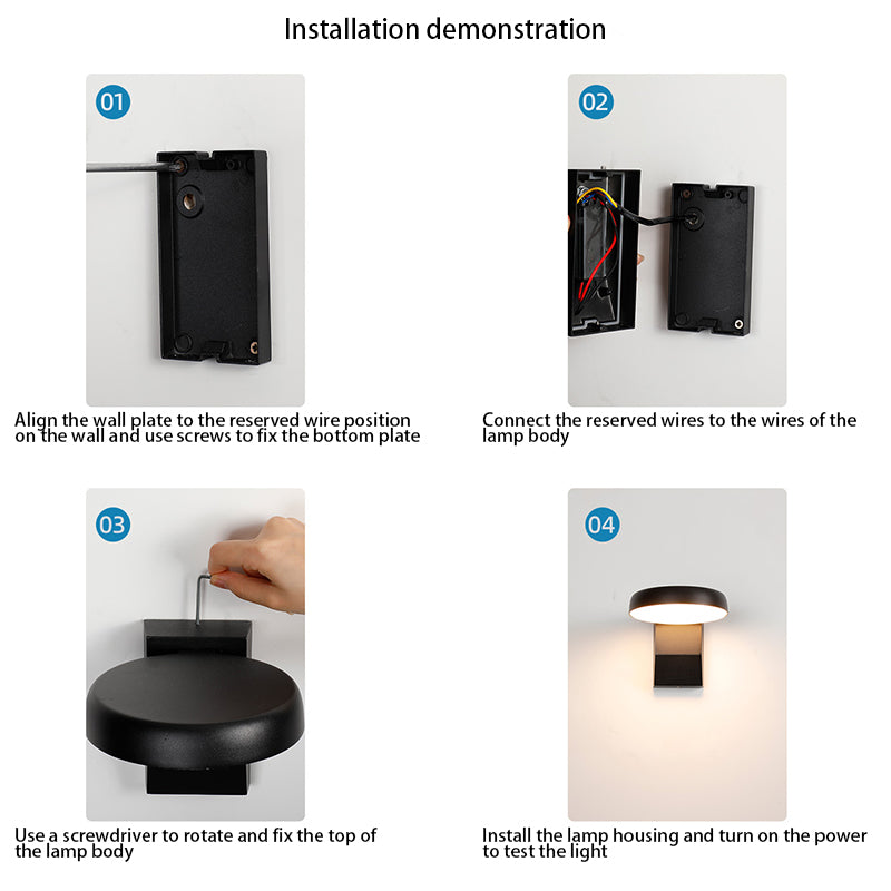 Rotatable Aluminum PC Square Outdoor Light