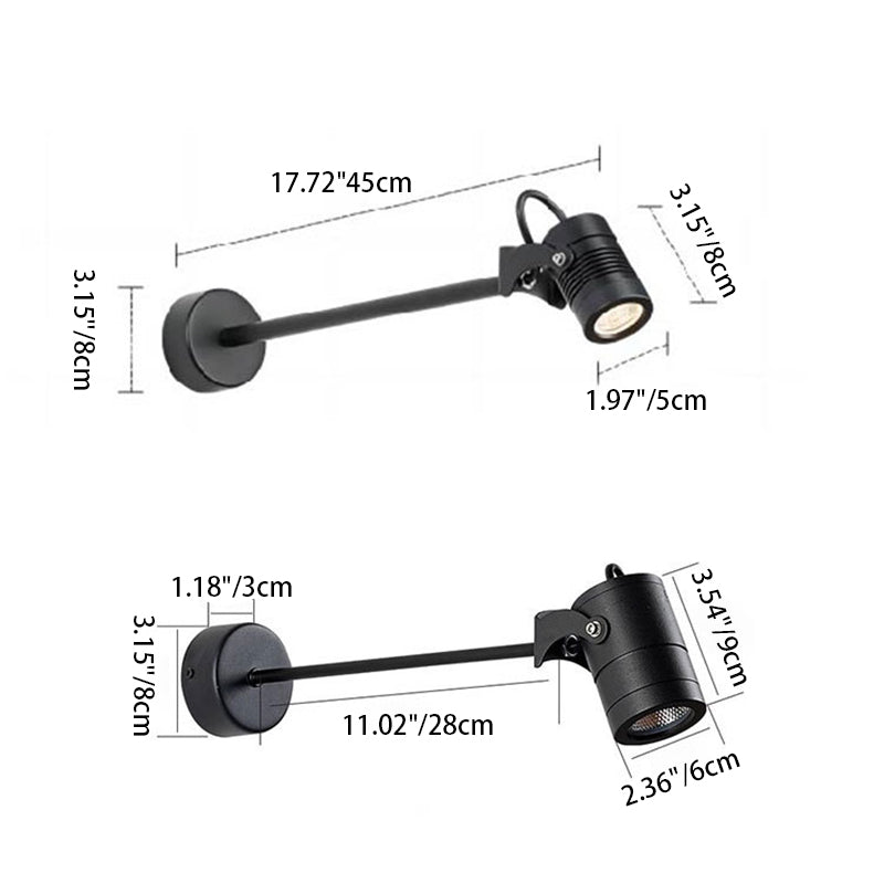 Aluminum Iron Cylinder Long Outdoor Light