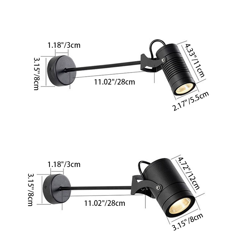 Aluminum Iron Cylinder Long Outdoor Light
