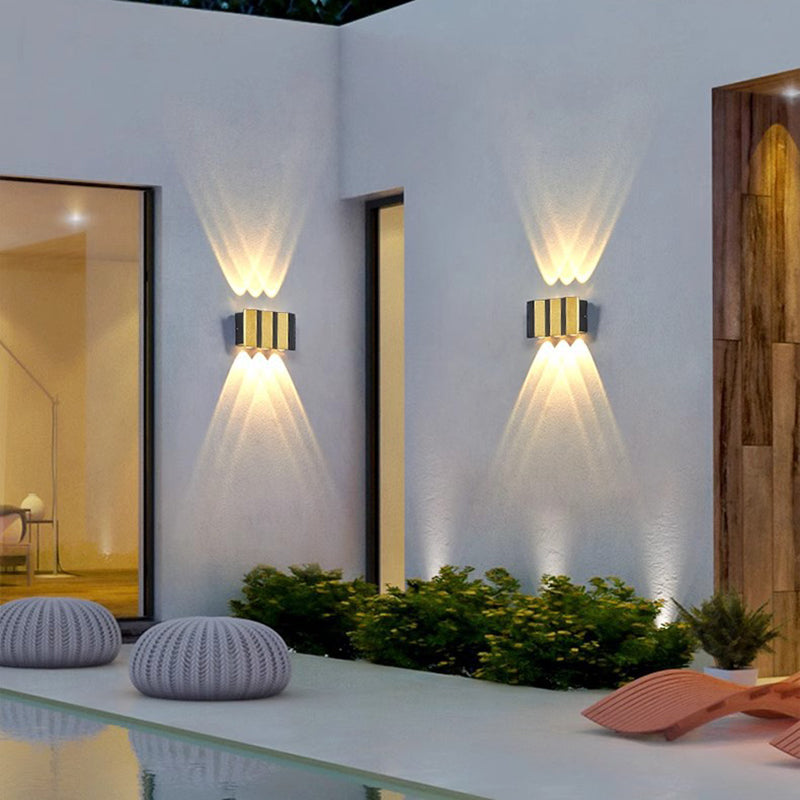 Aluminum Rectangular Bent Up Outdoor Light